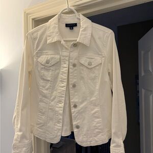 Charter Club White Jean Jacket Classic Denim Style